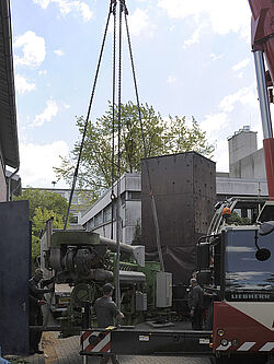 Ausbau des alten BHKW-Moduls in Langenhagen Stadtmitte